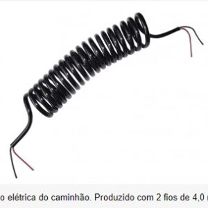 ESPIRAL CARRETA CHICOTE ELETRICO 2POLOS 5,5M PRETO