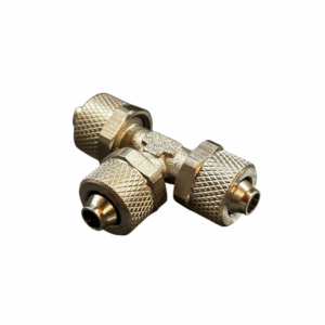 CONEXÃO TEE UNIÃO M8 CROMADA COM PORCA