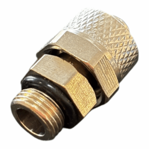 CONEXÃO RETA 1/8 X M8 CROMADA COM PORCA