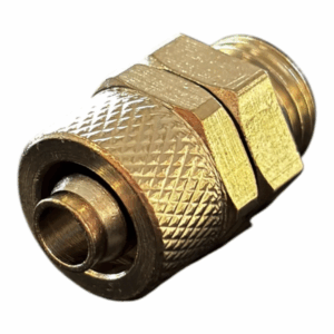 CONEXÃO RETA 1/4 X M10 CROMADA COM PORCA